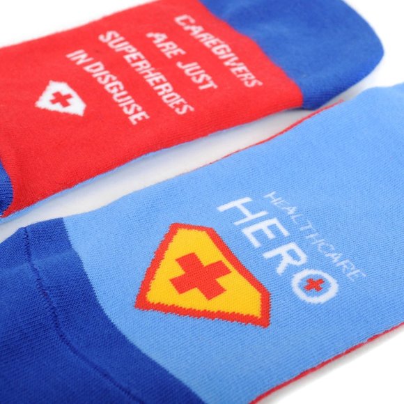 Health Care Heroes -Superheroes- Novelty Socks S/M - Picture 6 of 9